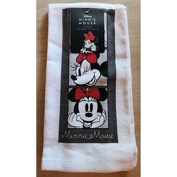 Disney Minnie Mouse 2 Pack Kitchen Towel 16 x 26" 100% Cotton NEW - Picture 2 of 7